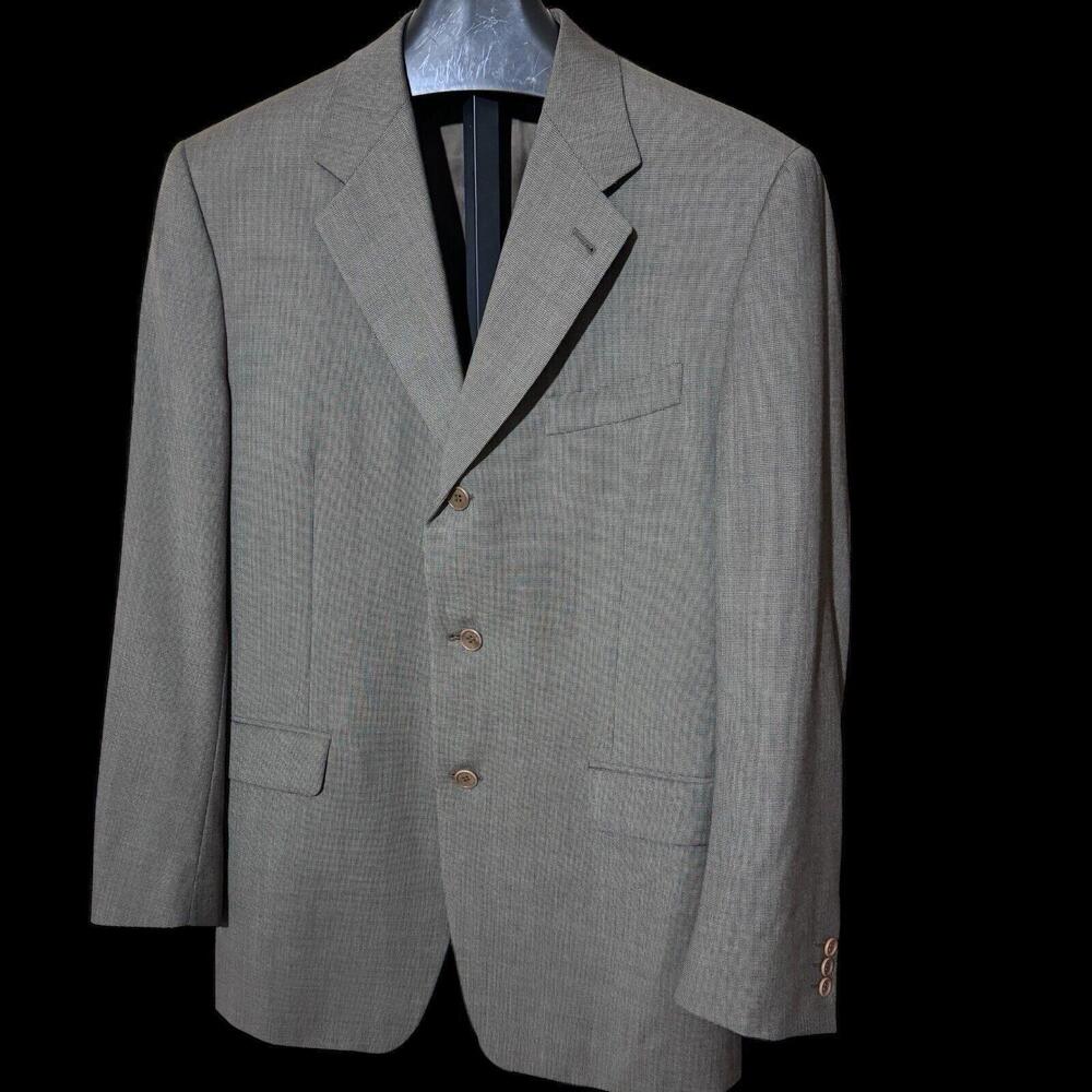 Canali Gray Check 3 Button Sport Coat Jacket Sz 50 R NEW